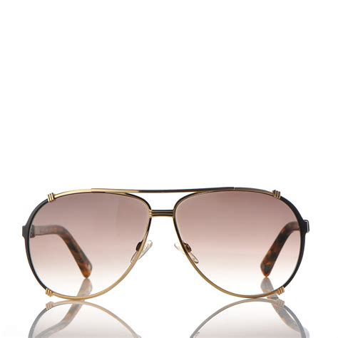 christian Dior aviator sunglasses gold